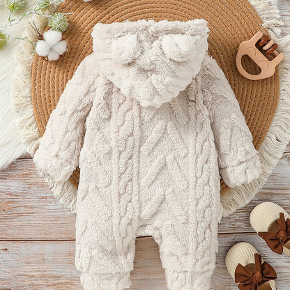 Combinaison bébé hiver en peluche douce