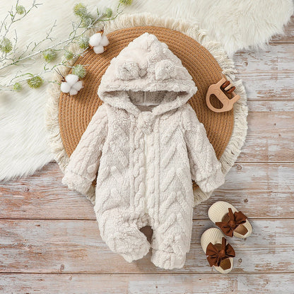 Combinaison bébé hiver en peluche douce