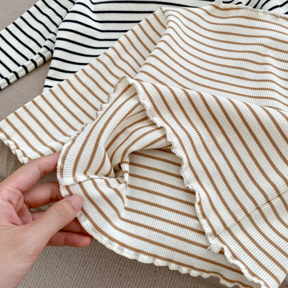 T-shirt bébé fille manches longues en coton à volants